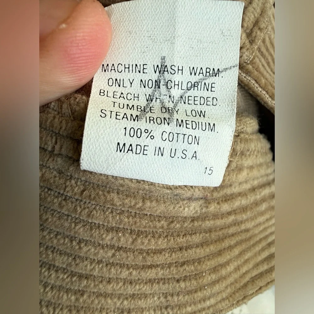 Vintage Polo Ralph Lauren 31x30 Khaki‎ Corduroy Pleated Made In USA